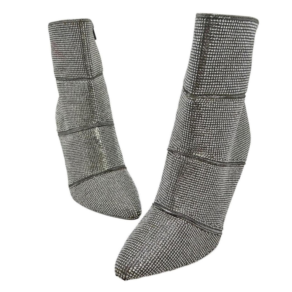 Elegant Silver Heeled Boots